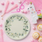 Cream Snowberry Weihnachtsfeiertag Pappteller (Party)