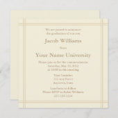 Cream Square Abschluss Einladung oder Ankündigung (Vorne/Hinten)