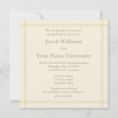 Cream Square Abschluss Einladung oder Ankündigung (Vorderseite)