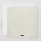 Cream Square Snowberry+Eukalyptus Weihnachtsfeier Feiertagskarte (Rückseite)