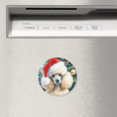 Cream Standard Poodle Wasserfarben Weihnachten Magnet (In Situ (Geschirrspüler))