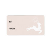 Cream Stone White Rentier Adressaufkleber (Vorne)