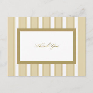 Cream Stripe Beileid Vielen Dank Postcard Postkarte