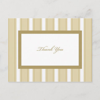 Cream Stripe Beileid Vielen Dank Postcard Postkarte