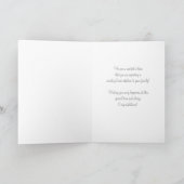 Cream Stripes Herzlichen Glückwunsch zur Erwartung Karte (Innenseite)