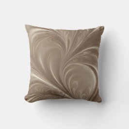 Cream Swirl - Soft Beige Abstract Flowing Design Kissen