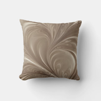 Cream Swirl - Soft Beige Abstract Flowing Design Kissen