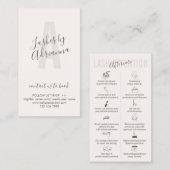 Cream Tan Beige Lash Verlängerung Aftercare Visitenkarte (Vorne/Hinten)