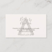 Cream Tan Botox Aftercare Instructions Visitenkarte (Vorderseite)