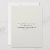 Cream Tan Damask Wirbel Post Wedding Einladung (Rückseite)