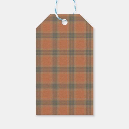 Cream Tartan Gift Tags Geschenkanhänger (Vorderseite)