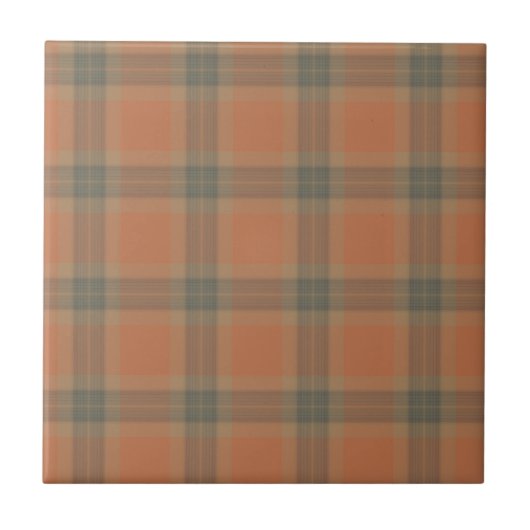 Cream Tartan Keramik Tile Fliese (Vorderseite)