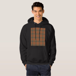 Cream Tartan Men's Basic Hooded Sweatshirt