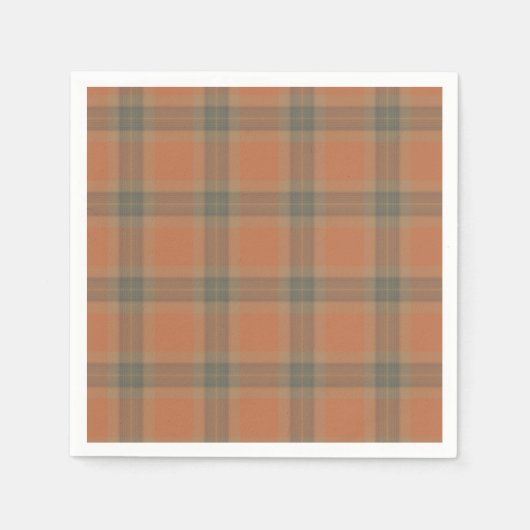 Cream Tartan Paper Napkins Serviette (Vorderseite)