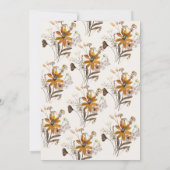 Cream Terracotta Wildblume Boho Wedding Einladung (Rückseite)