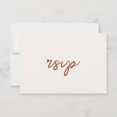 Cream & Terracotta Wildblume Boho Wedding RSVP Karte (Rückseite)