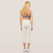 Cream to Match Gold Henna Mandala Tank Top Capri Leggings (Rückseite)