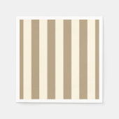 Cream Tofu Khaki Oyster Stripe Serviette (Vorderseite)