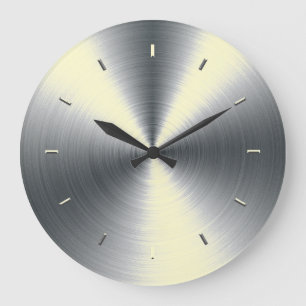 Cream Tone Colored Große Wanduhr