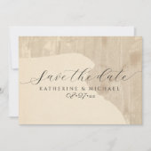 Cream tone Wedding Save The Date (Vorderseite)