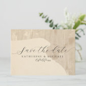 Cream tone Wedding Save The Date (Stehend Vorderseite)
