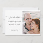 Cream tone Wedding Save The Date (Rückseite)