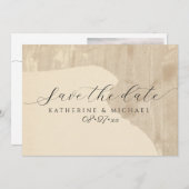Cream tone Wedding Save The Date (Vorne/Hinten)