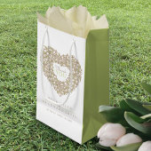 Cream tulip heart art danke Gastgeschenk Hochzeit Kleine Geschenktüte