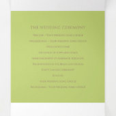 Cream tulips Herzkunst Widmung Hochzeit Dreifach-gefaltete Programmkarte (Innenseite Mitte)