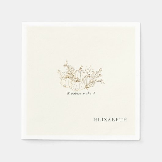Cream Twins & Babies 4 Pumpkins Dusche machen Serviette (Vorderseite)