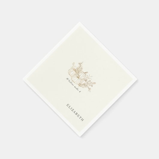 Cream Twins & Babies 4 Pumpkins Dusche machen Serviette (Ecke)