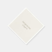 Cream Tying the Knot Cocktail Serviette (Ecke)