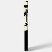 Cream und Black Scroll Accent Personal Case-Mate iPhone Hülle (Rückseite / Links)