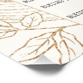 Cream und Bronze Seligpreisungen Inspiration Poster (Ecke)