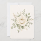 Cream- und Salbeigrüne Hochzeit Einladung (Rückseite)