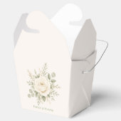 Cream- und Salbeigrüne Hochzeit Geschenkschachtel (Geöffnet)