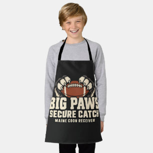 Cream Varsity Maine Coon Football Große Pfoten Fuß Schürze
