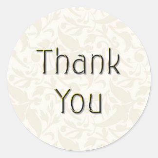 Cream Vielen Dank, Sticker-TY02 Runder Aufkleber