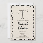 Cream Vintage Wedding Einladung (Vorderseite)