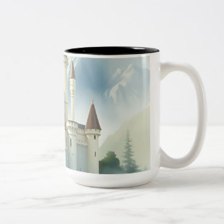 Cream Watercolor Castel Locarno Zweifarbige Tasse