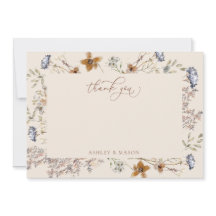 Cream Watercolor Wildflowers Calligraphy