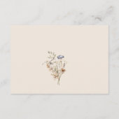 Cream Watercolor Wildflowers Calligraphy RSVP Begleitkarte (Rückseite)