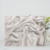 Cream Wedding Einladung Set (Stehend Vorderseite)