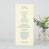Cream Wedding Program (Stehend Vorderseite)