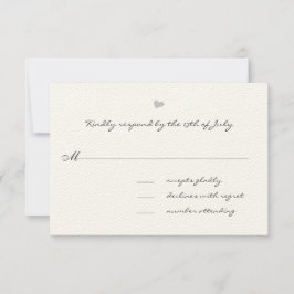 Cream Wedding Response Card RSVP Karte