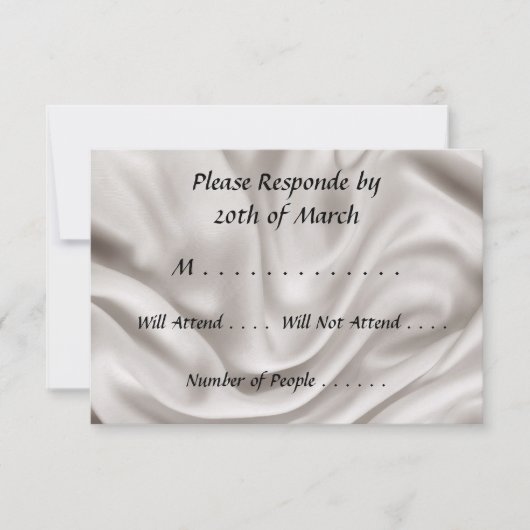 Cream Wedding RSVP Set Karte (Vorderseite)