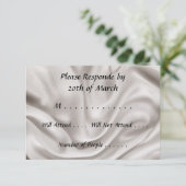 Cream Wedding RSVP Set Karte (Stehend Vorderseite)