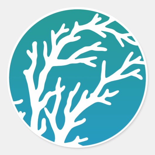 Cream Wheels Blue Tree Runder Aufkleber (Vorderseite)