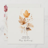 Cream Whispers of Fall Brautparty Danke Einladung (Vorne/Hinten)