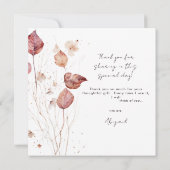 Cream Whispers of Fall Brautparty Danke II Einladung (Rückseite)